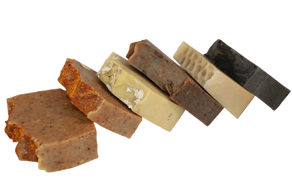 6 natural soap bars